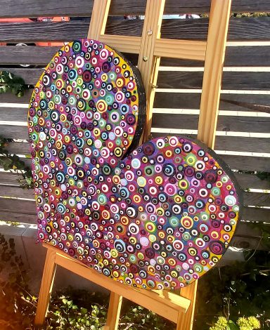 Blob Painting Herz von Alexandra Rodriguez